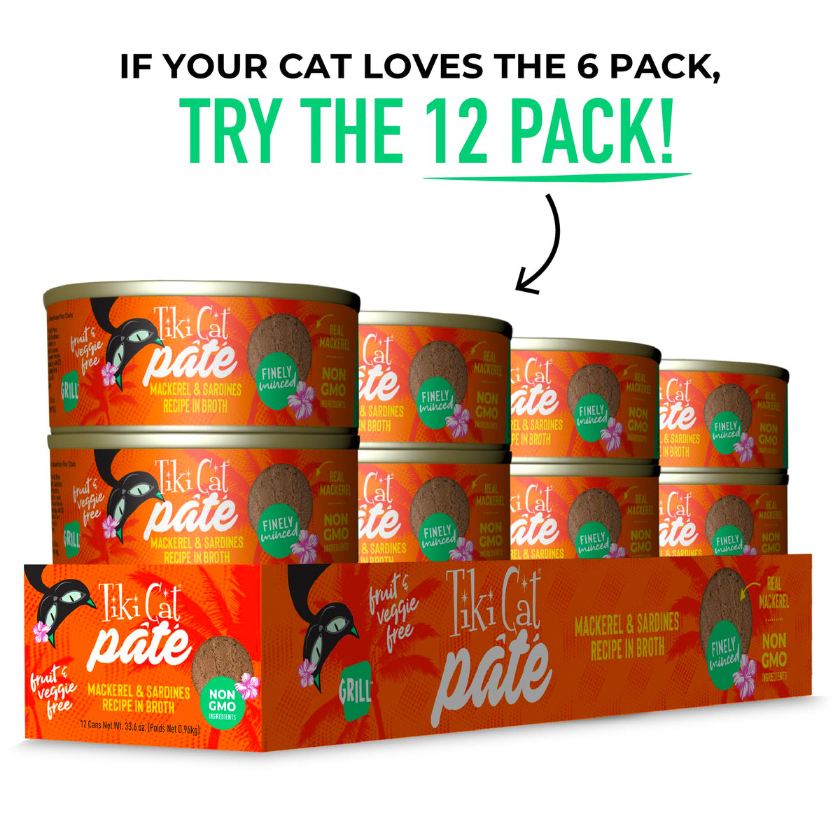 Tiki Cat Grill Pate Sardine & Mackerel, 2.8 oz. (6 Count)