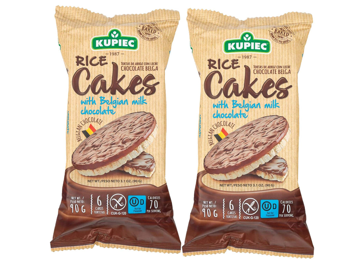 Kupiec Rice Cakes With Milk Belgian Cholate 9Og (3.1 0Z) 2Pack