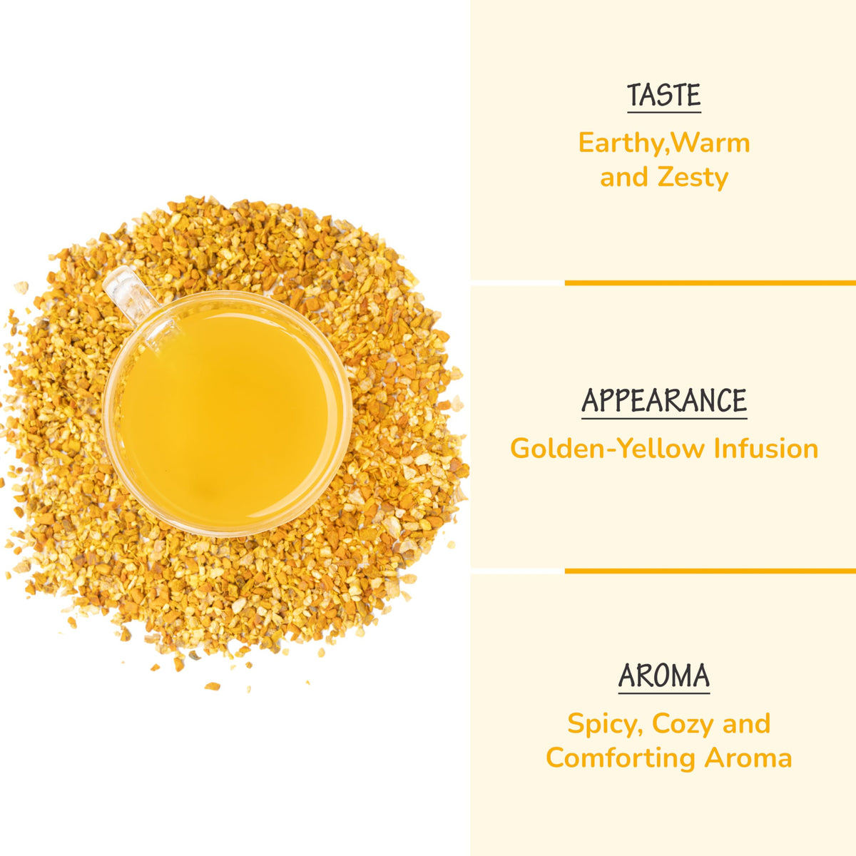 BREWIX Turmeric Ginger Herbal Tea - Caffeine & Gluten Free, Savory & Spicy, 7.05oz (200g)