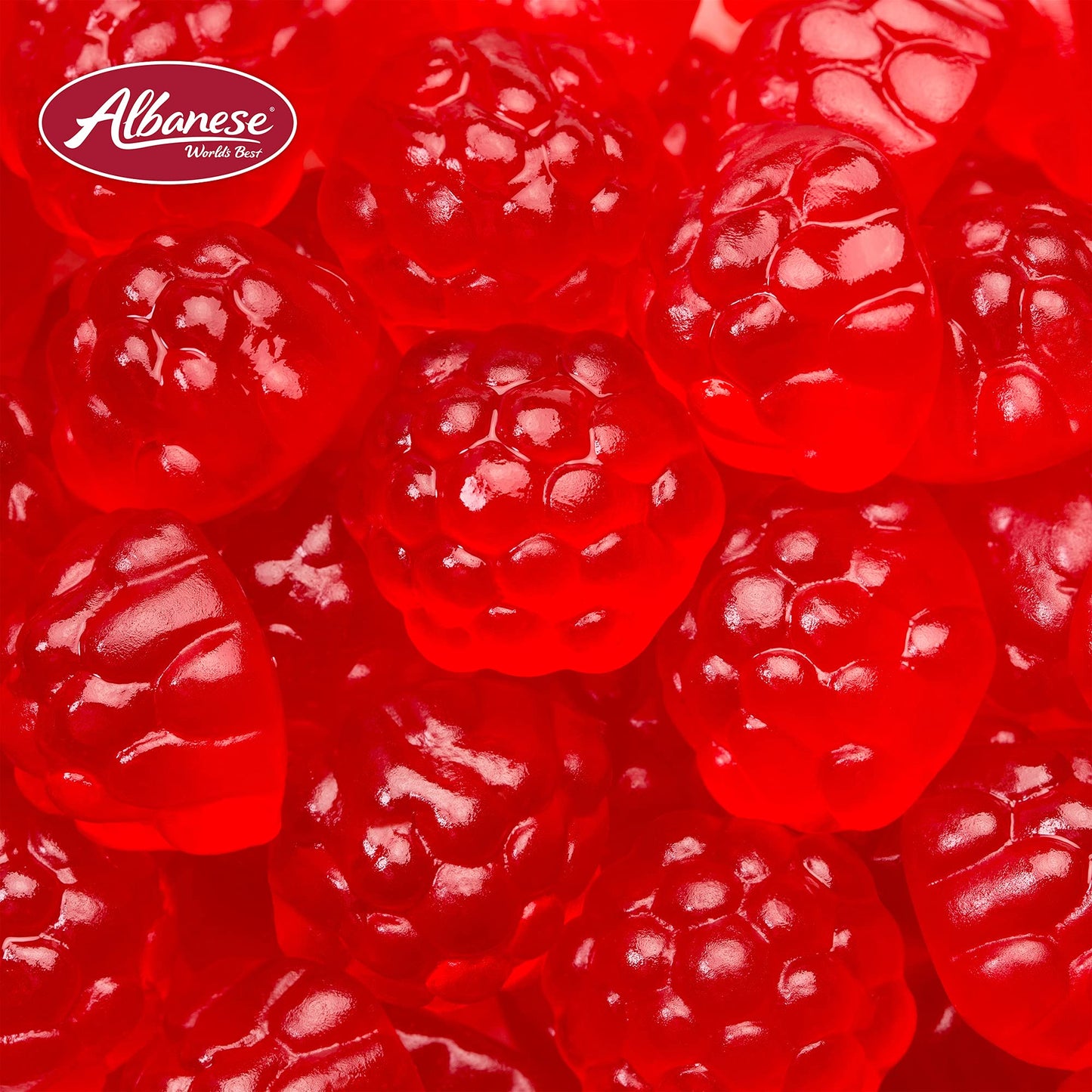 Albanese Candy, Berry Red Gummi Raspberries, 5-Pound Bag