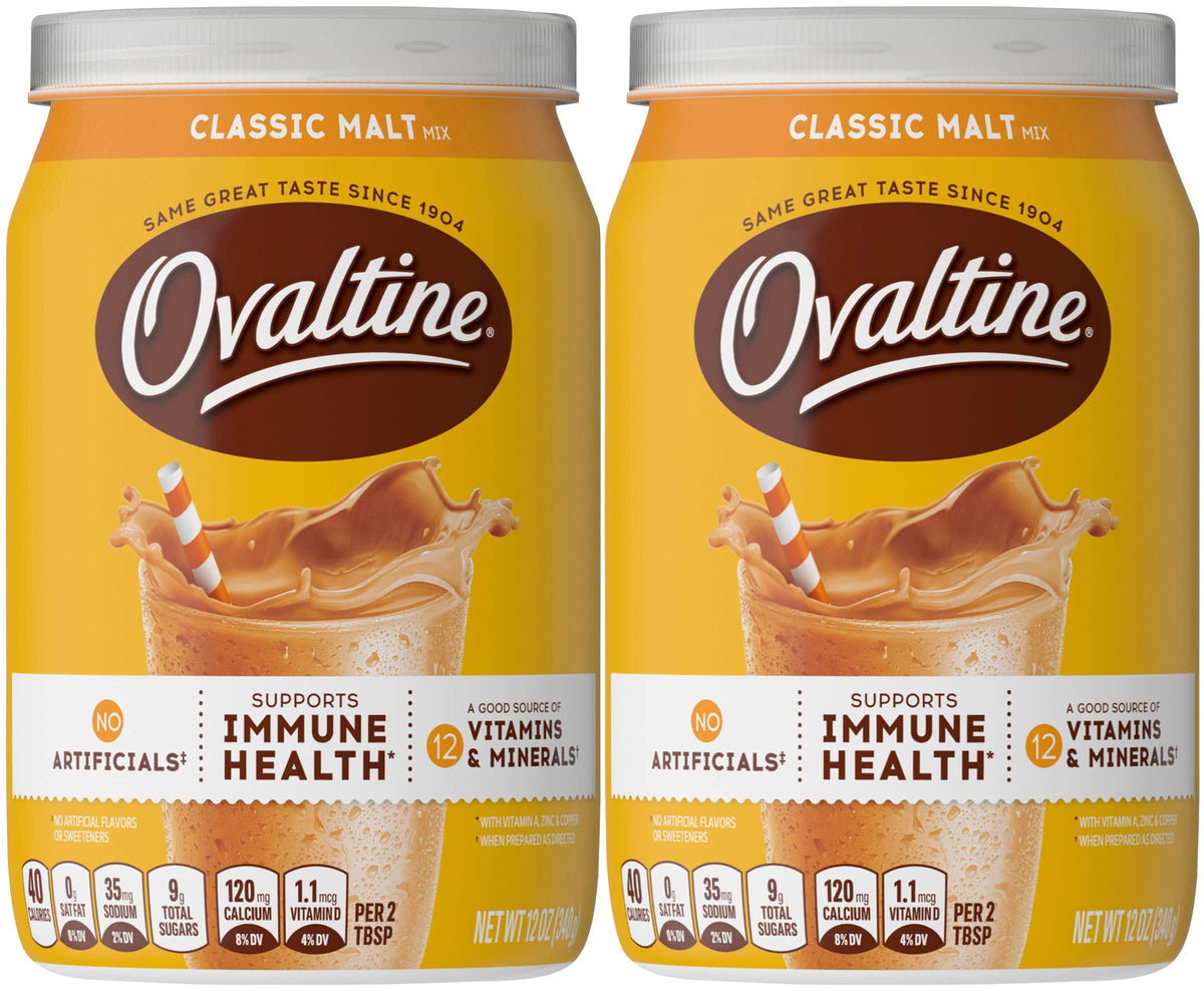 Ovaltine Classic Malt - 12 Ounce (Pack of 2)