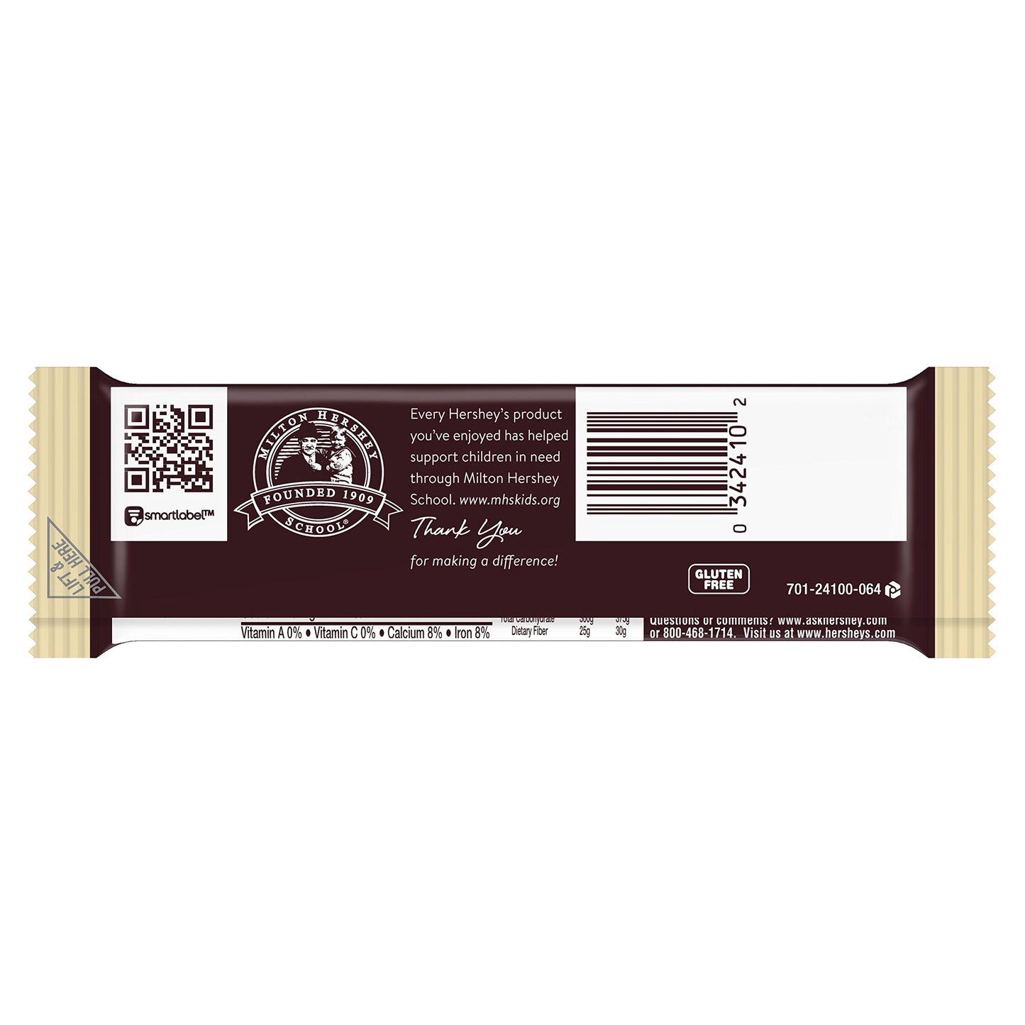 Hersheys Chocolate Candy Bar With Almonds, 1.45 Ounce