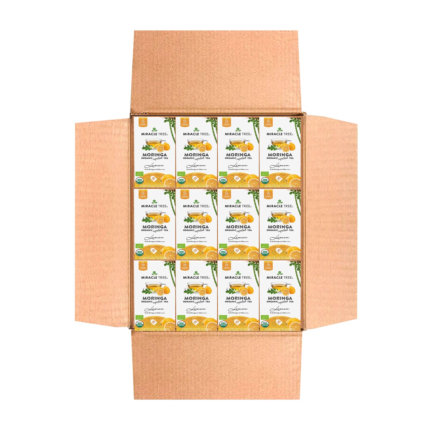 Effectivetree - 12 Count Of Organic Moringa Superfood Tea  25 Individually Sealed Tea Bags  Lemon (Keto  Detox  Energy/Immunity Booster  Vegan  Gluten-Free  Organic  Non-Gmo  Energy Blend-Free)