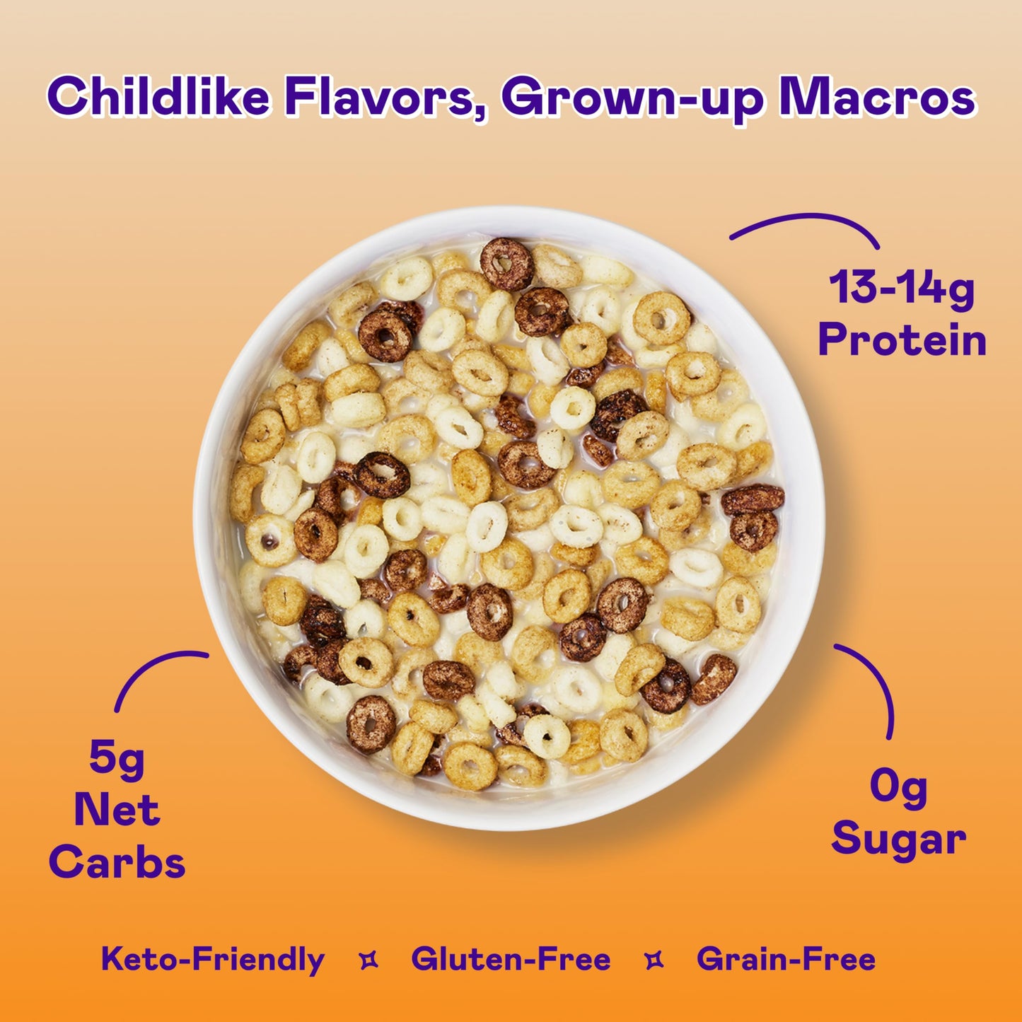 Magic Spoon Cereal - High Protein, Sugar Free, Gluten Free - 4 Pack (2 Smores & 2 Chocolate Chip Cookie) - 7 Ounce Each