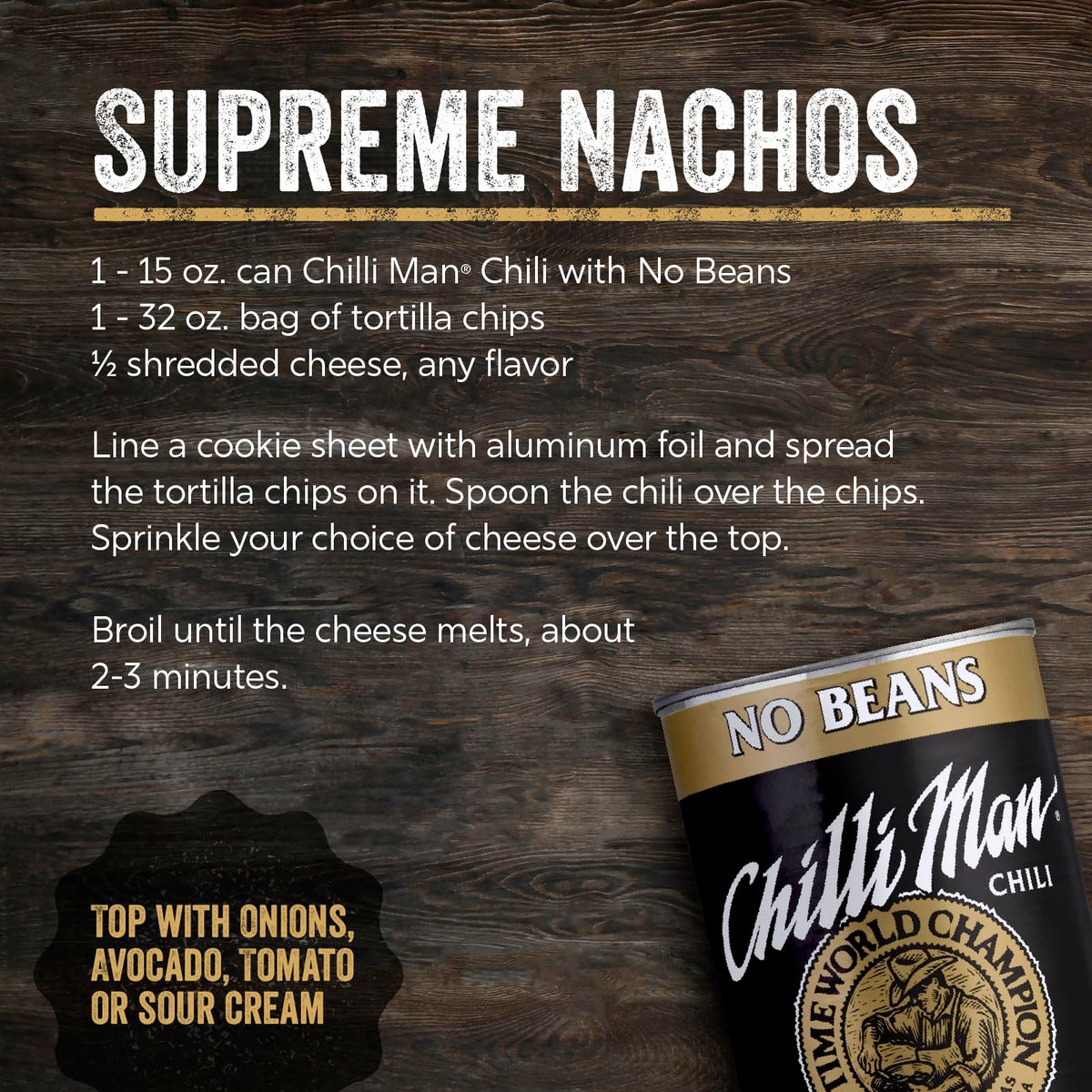 Chilli Man Canned Chili With No Beans (Pack Of 12), 15 Ounce Can