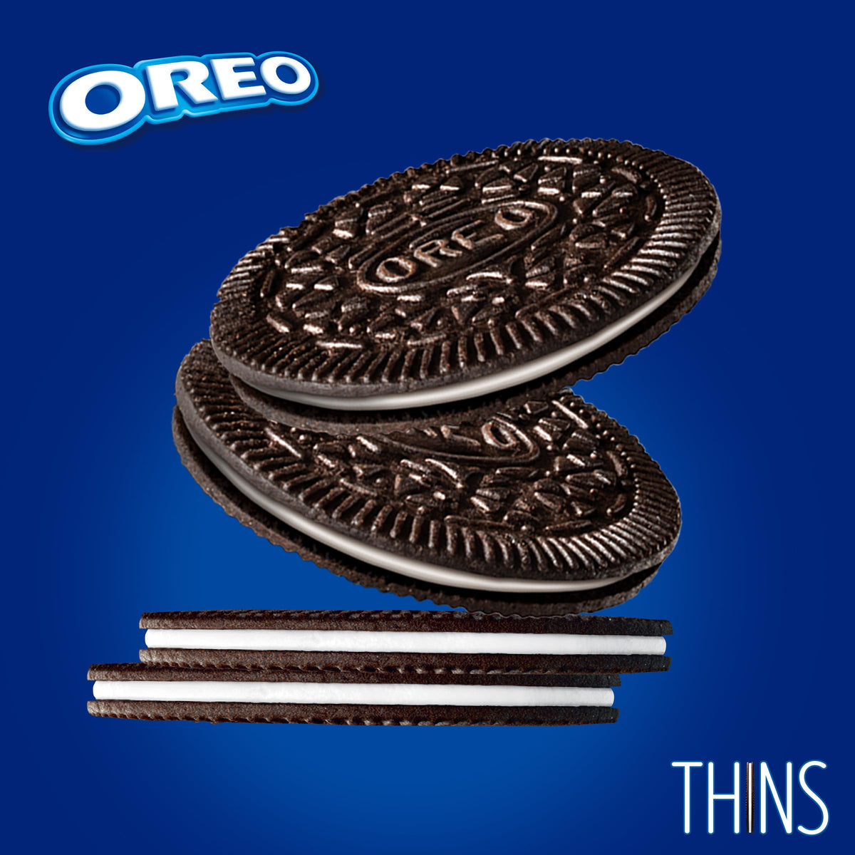 Oreo Thins Chocolate Sandwich Cookies, Family Size, 13.1 Oz