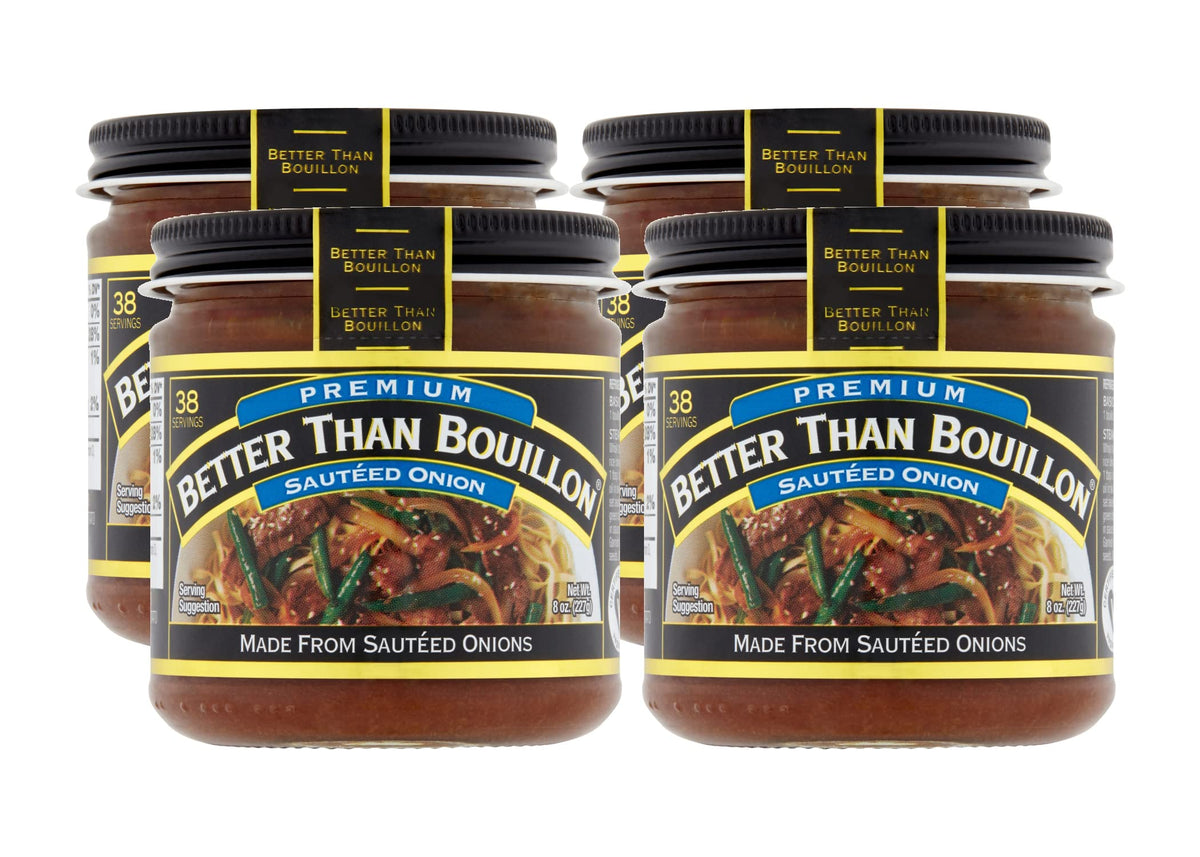 Better Than Bouillon Sauteed Onion Base, Blendable Flavor, 8 oz (Pack of 4)