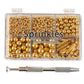 Kasvan Gold Mix Sugar Sprinkles - Edible Candy Pearls with 4-Claw Sprinkle Pen,118g/4.16 Oz, Gift Box Pack, Baking Cake Decorati