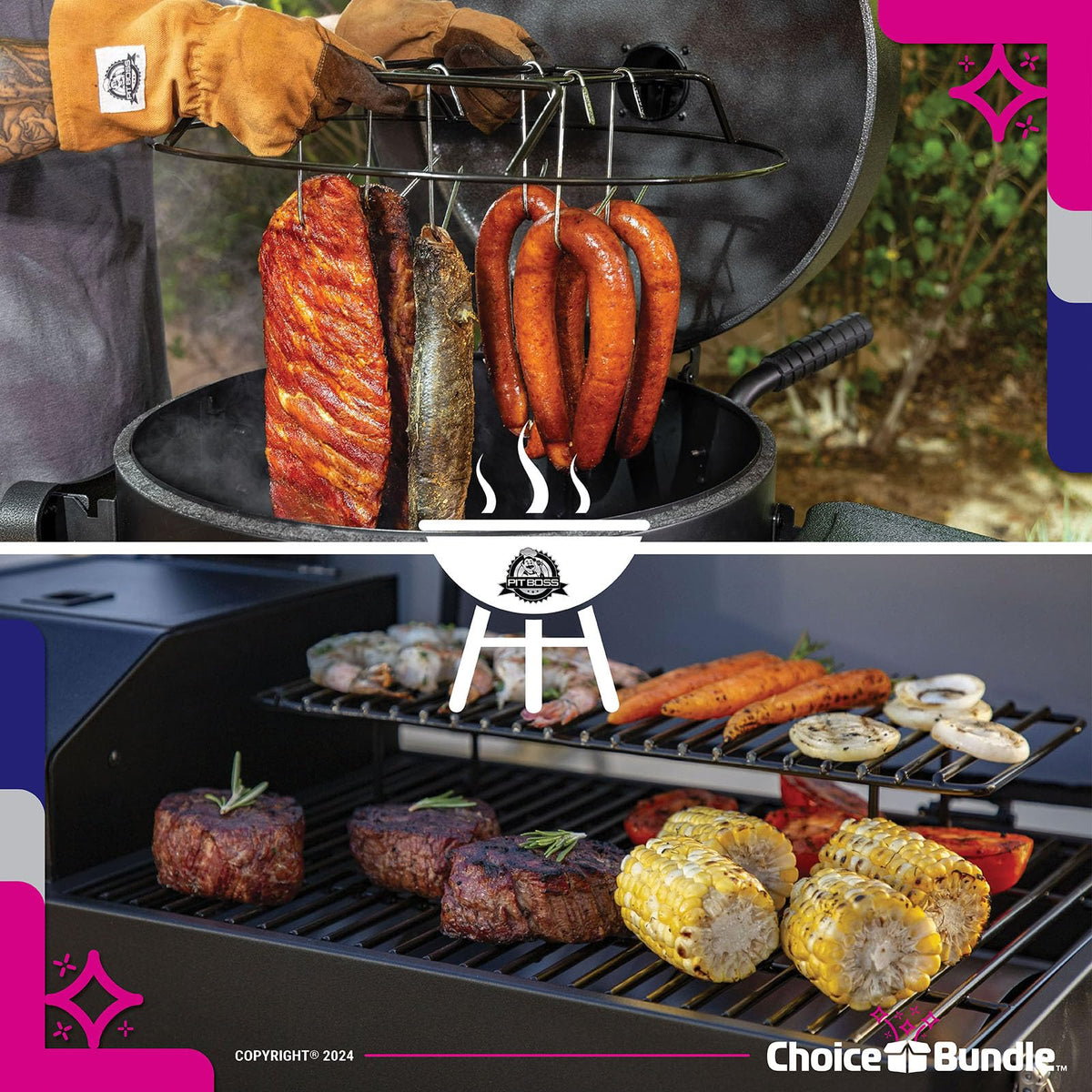 Pit Boss BBQ All Purpose Seasoning Spice & Rub 3 Pack Bundle (18.9 oz) with Guide & Keychain Opener