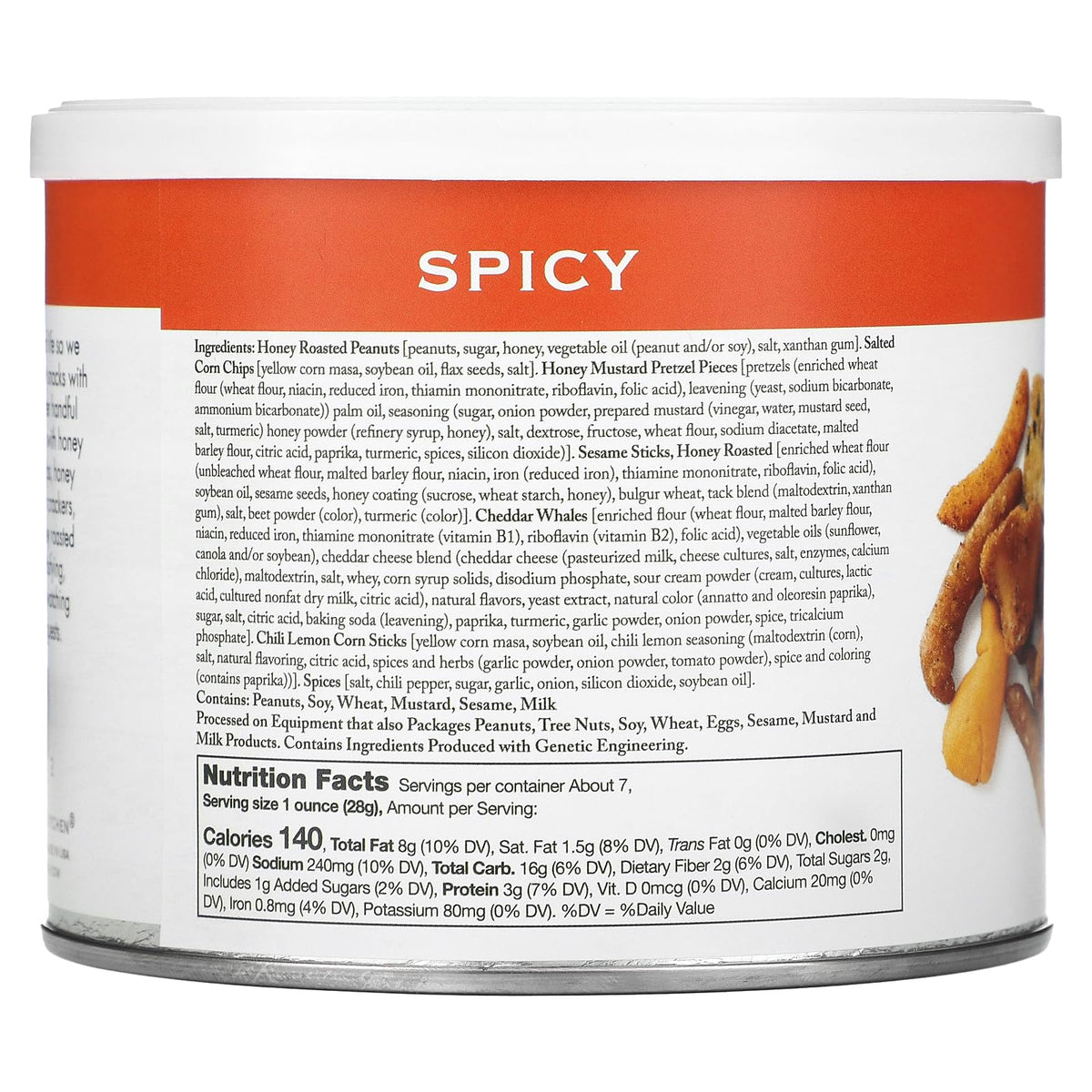 Stonewall Kitchen Spicy Ultimate Bar Mix, 7 Ounce, Assorted Colors