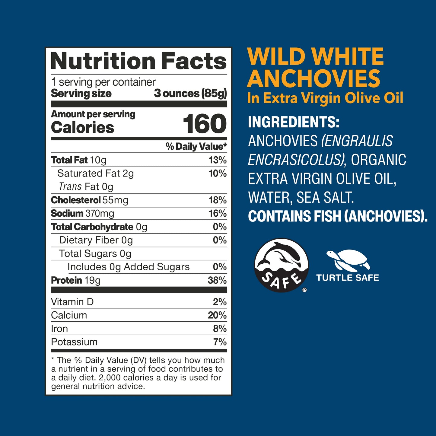 Wild Planet Wild Anchovies in Water with Sea Salt, 3rd Party Mercury Tested, 4.4 Ounce (Pack of 12)