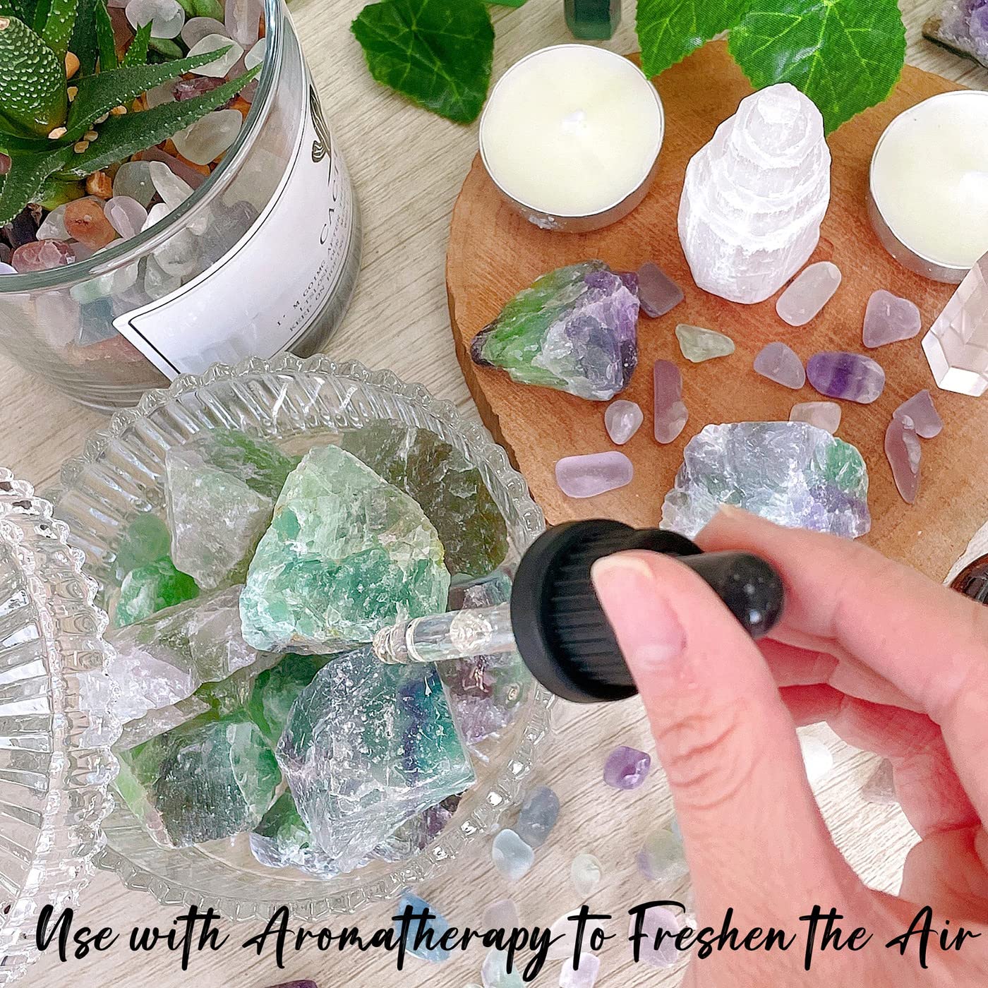 Zhiyuxi 2'' Fluorite Crystal Raw Crystals Bulk Crystals And Stones Large Raw Gemstones Rocks And Crystals Big Huge Rocks For Tum