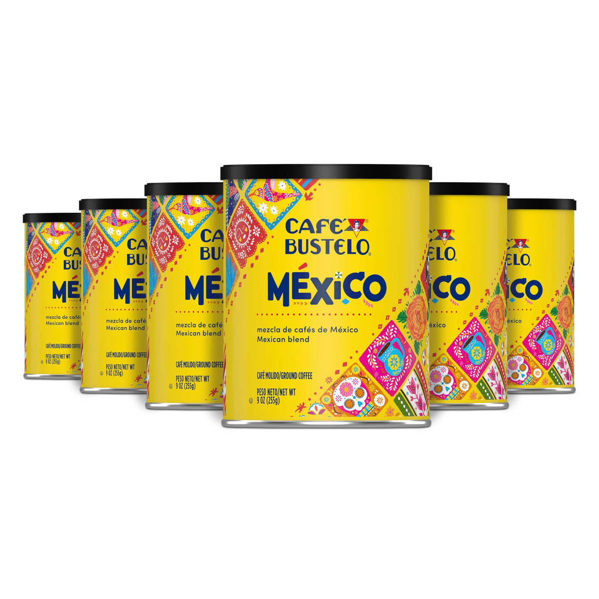 Caf   Bustelo Mexico Blend Dark Roast Ground Coffee, 9 Ounce (Pack of 6)