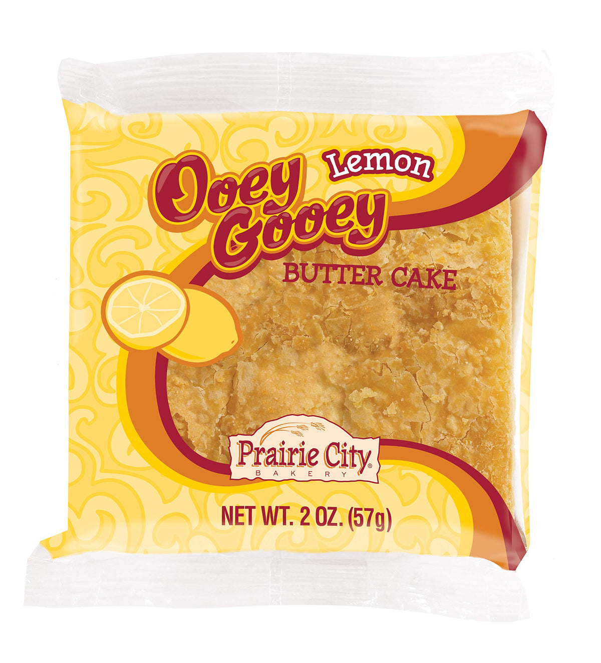 Prairie City Bakery Lemon Ooey Gooey Butter Cake, 1 Box, 10 Cakes