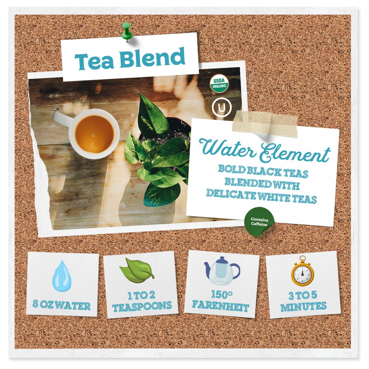 Fermentaholics - Element Kombucha Tea Blends | Usda Certified Organic Kombucha Tea Blend | Kosher Certified (Water Blend)