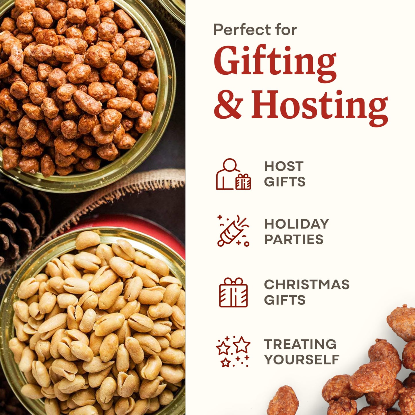 Belmont Peanuts Holiday Gift Bundle With Sea Salt And Butter Toffee Virginia Peanuts, 20 Oz (2 Pack) – Hand Seasoned, No Preservatives, Absolutely Delicious – A Secret Santa Favorite