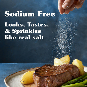 NU Salt Sodium-Free Salt Substitute (2 Pack) Contains Potassium Chloride, Table Salt Alternative, Vegan, Good for Chips, Pretzel
