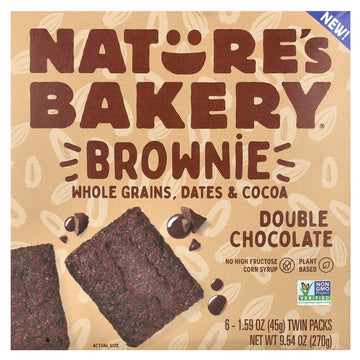 Nature's Bakery - Brownie Double Chocolate 6 Pack - Case Of 6 - 9.54 Ounces