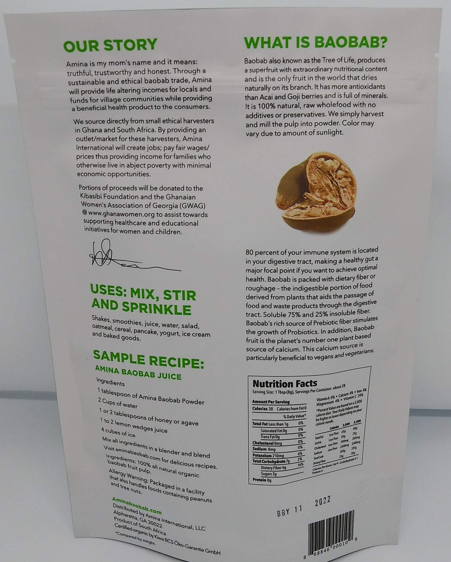 Amina Baobab - Superfruit Powder