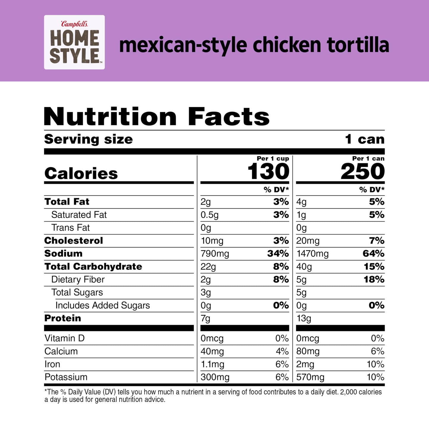 Campbells Homestyle Mexican-Style Chicken Tortilla Soup, 16.1 OZ Can