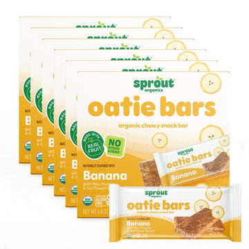 Cocomelon Sprout Organic Baby Food, Toddler Snacks, Banana Snack Bar 5 Count (Pack Of 6)