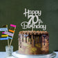 Sotpot Happy 70Th Birthday Cake Topper Silver Glitter 70Th Cake Toppers 70 Birthday Cake Decorations Cheers To 70 Fabulous Party