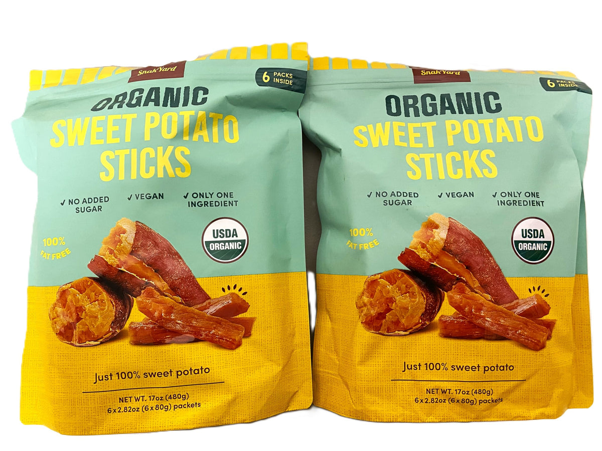 Generic Organic Snakyard Sweet Potato Sticks Vegan,2-Pack, 17.Oz Each (2.82Oz X 6 Per Bag)