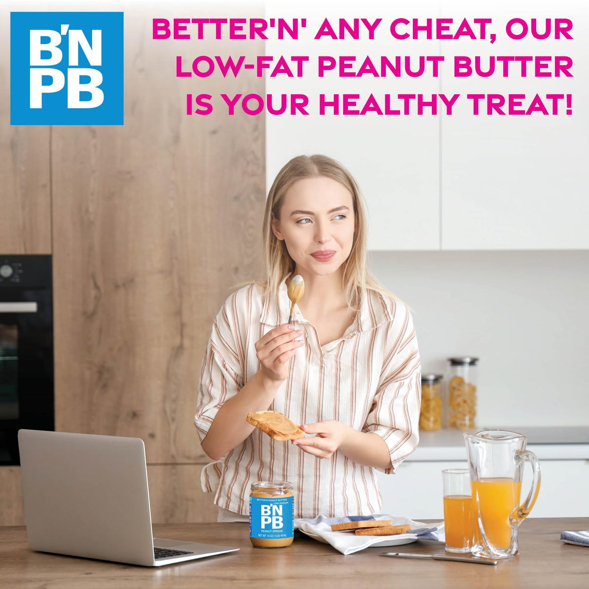 Bettern Peanut Butter 6 Pack Variation (1 Pound (Pack of 6), Peanut Butter (Low Sodium))