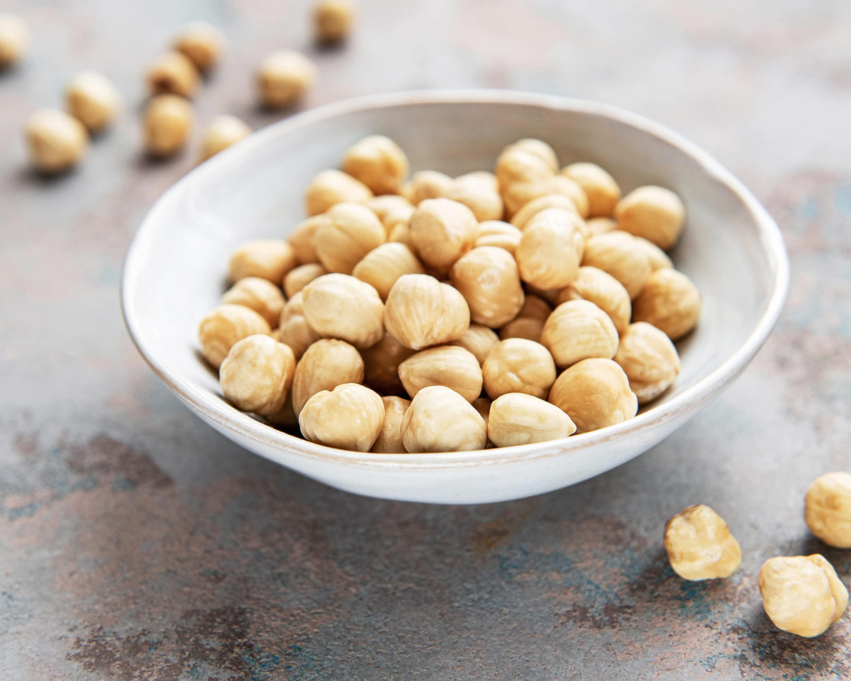 Organic Raw Blanched Hazelnuts, 2 Pounds – Non-Gmo Filberts, No Skin, Unsalted, Unroasted, Vegan, Bulk Nuts. Good Source Of Protein. Great For Desserts And Making Nut Butter