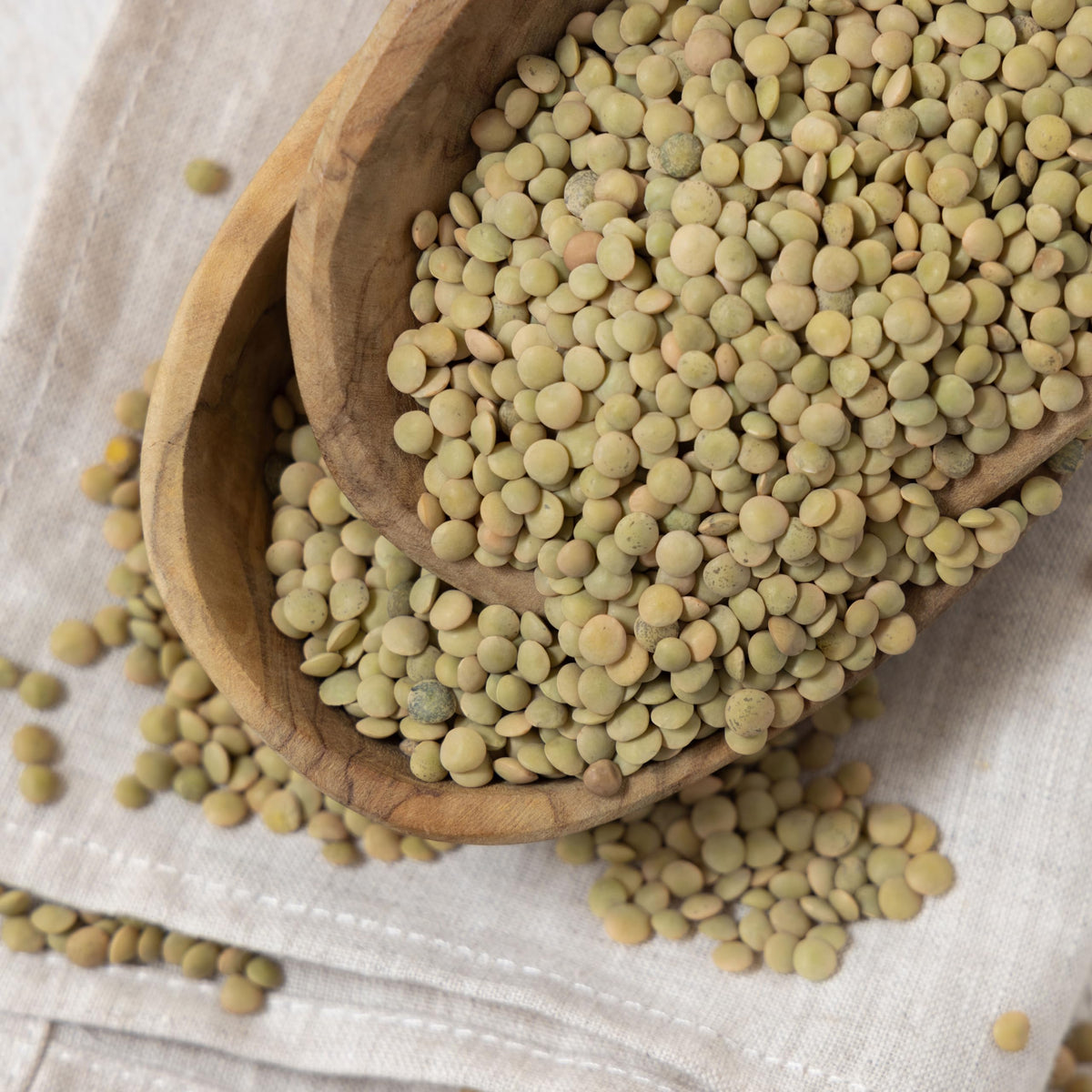 Hampton Distribution Green Lentils, 4 Pound Bulk Bag, 64 Ounce, Pack of 1