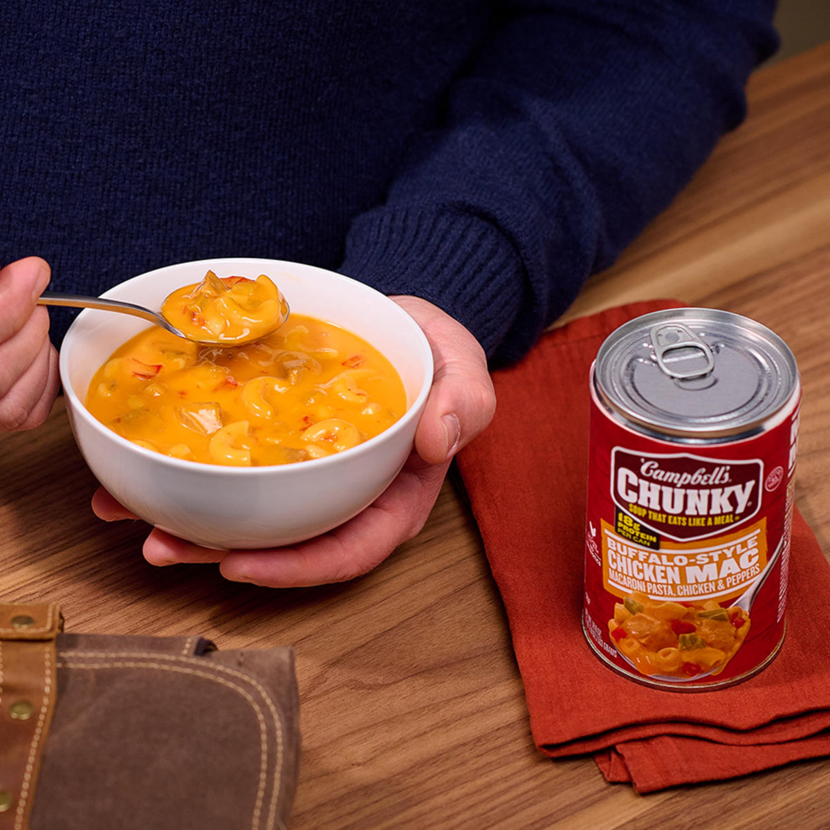 Campbells Chunky Buffalo-Style Chicken Mac Soup, 18.8 oz Can (12 Pack)