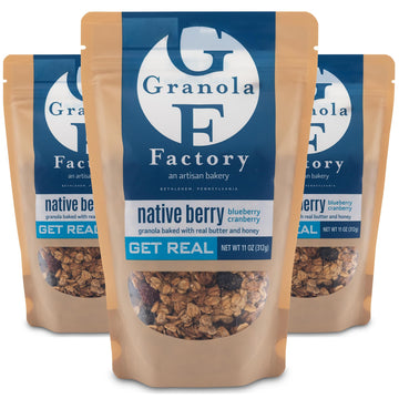 Granola Factory Native Berry, All-Natural, Sweet And Salty Breakfast Cereal Snack (Native 3 Pack), 11 Ounce (Pack Of 3)