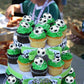 48 Pcs Edible Soccer Ball Cupcake Toppers Wafer Paper Soccer Cupcake Picks Edible Football Cupcake Decorations For Sports Soccer
