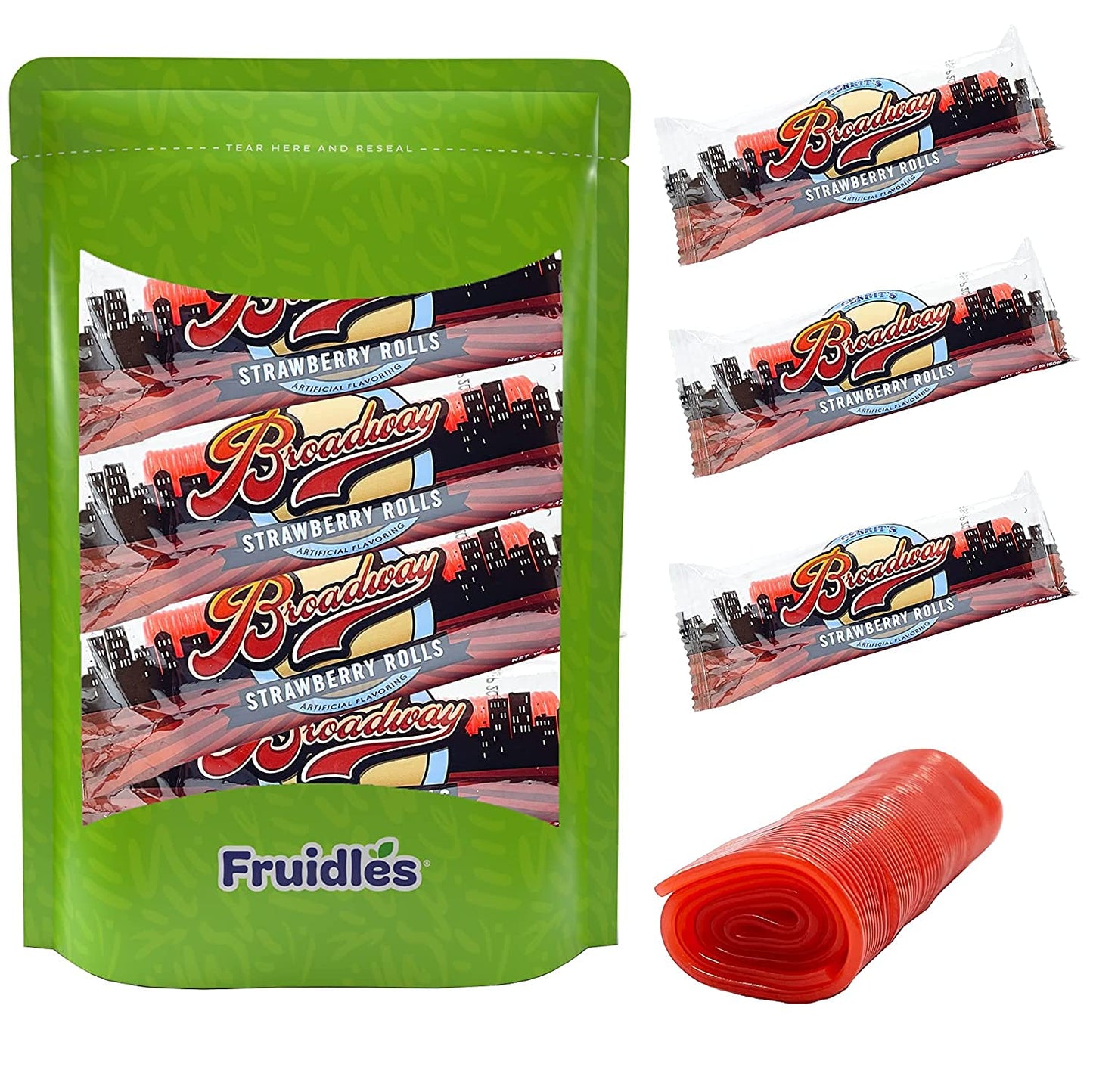 Fruidles Strawberry Licorice Rolls, Individually Wrapped, 5 Pound, Red