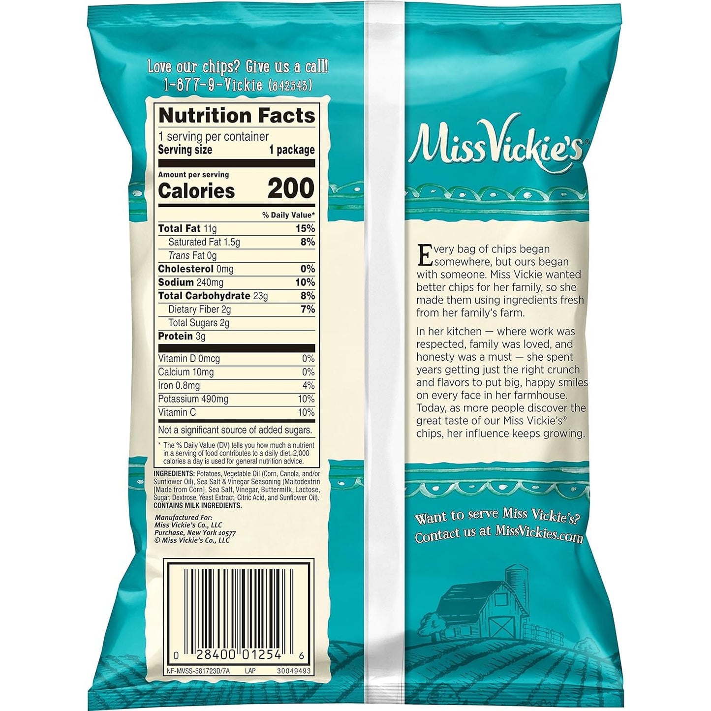 Kettle Cooked Potato Chips By Miss Vickie'S Value Pack Bundled By Superdeals | 1.375 Oz Bag | Sea Salt & Vinegar | Pack Of 30 Wi