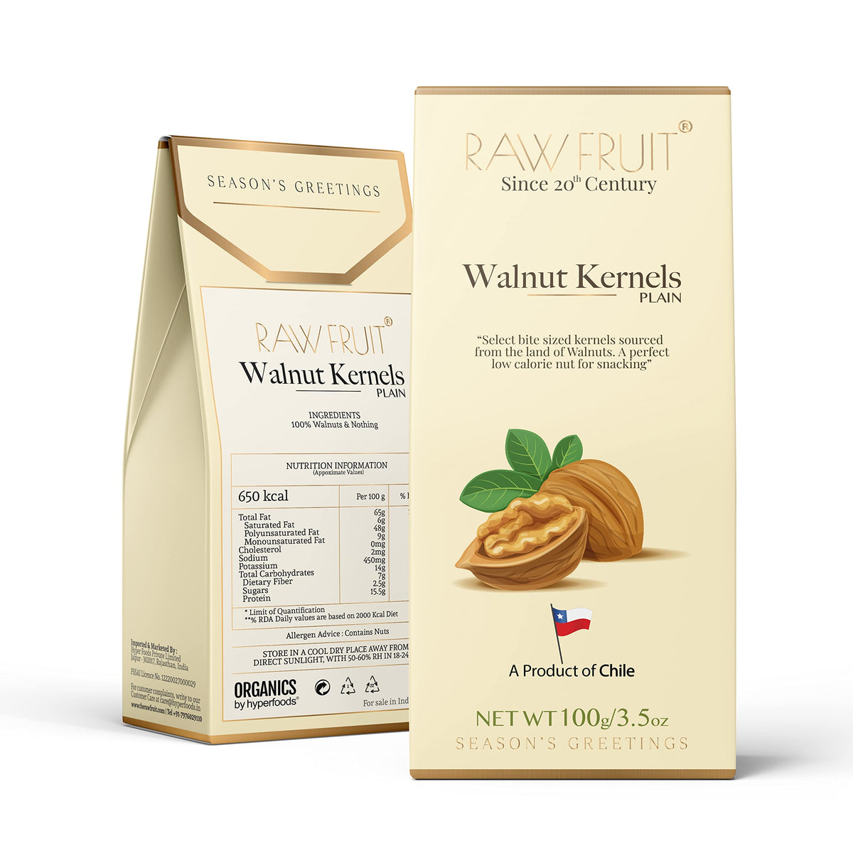 Hyperfoods Chile Walnut Value Pack 100 Grams Dry Fruit Combo Pack Dry Fruit Gift Pack Premium Imported Walnut Dry Fruits And Nut