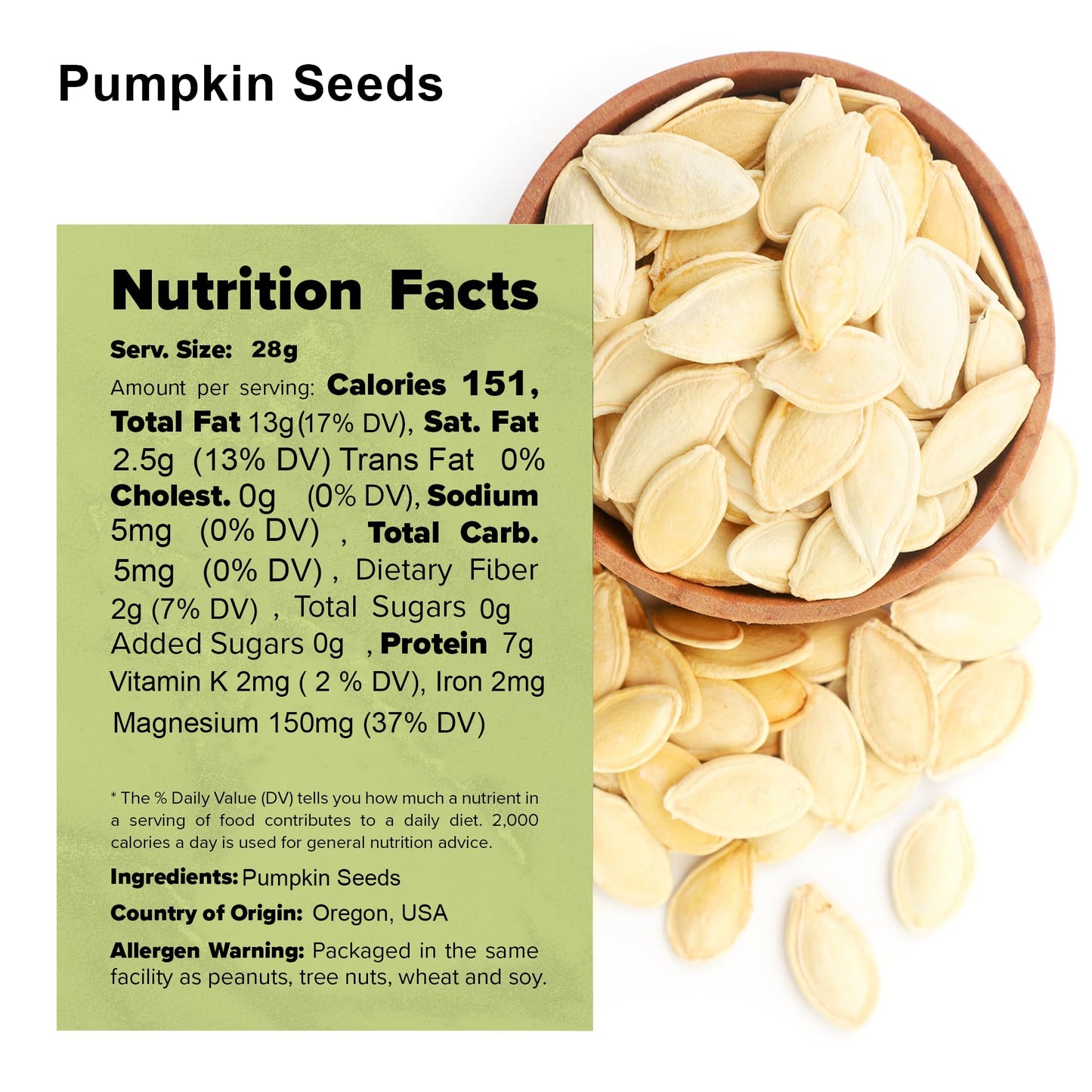 Nuts U.S. - Pumpkin Seeds | Raw And Unsalted | Keto And Paleo Friendly | Vegan And Healthy Snacks In Resealable Bags (1 Lb)