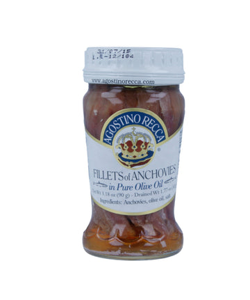 Agostino Recca Anchovies Fillet 3 Oz