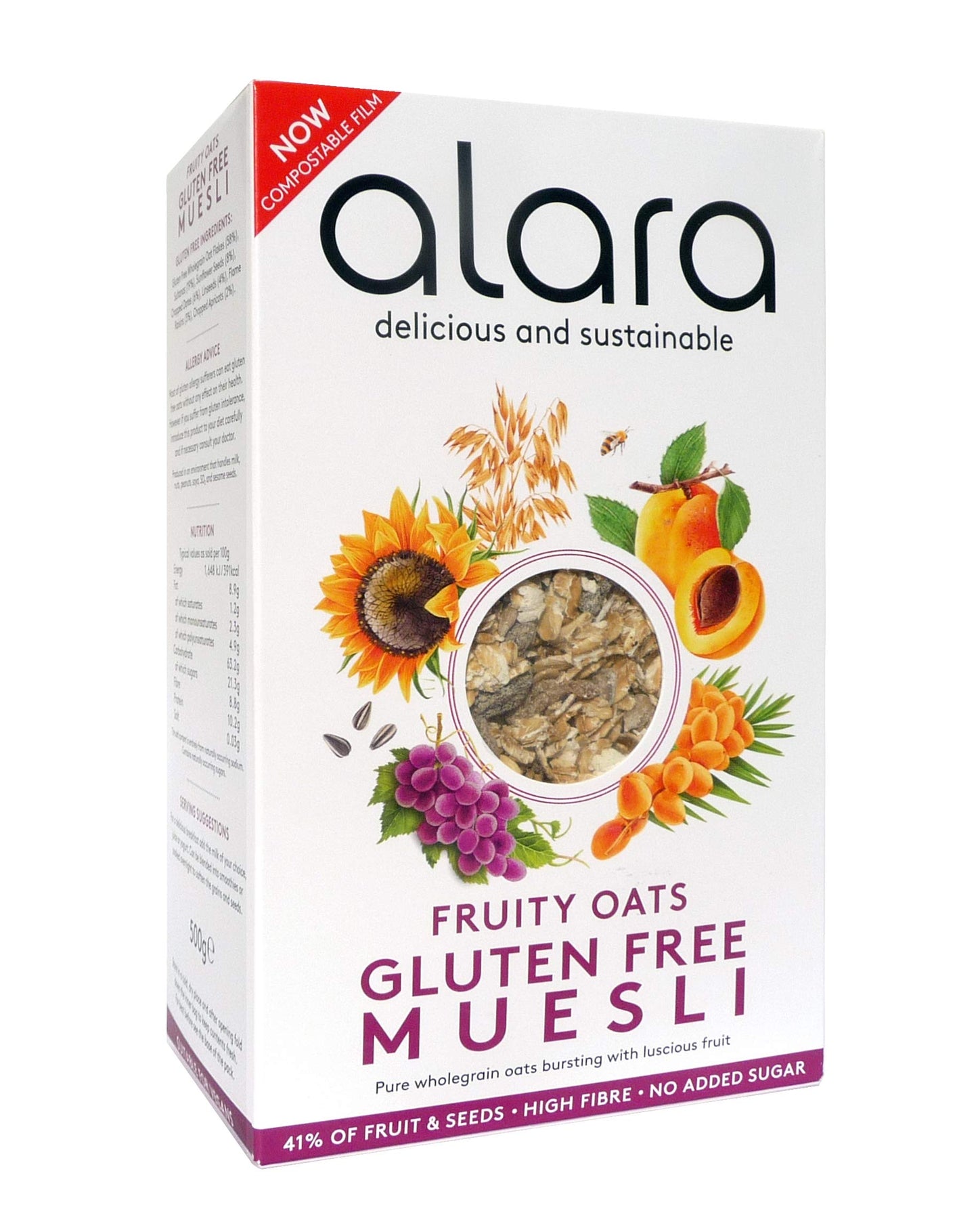 Alara Fruity Oats Muesli GF 500g-3 Pack