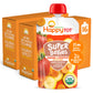 Happytot Organics Stage 4 Baby Food Pouches, Gluten Free, Vegan Snack, Super Bellies, Fruit & Veggie Puree, Banana, Carrot & Strawberry 4 Ounce (Pack Of 16)