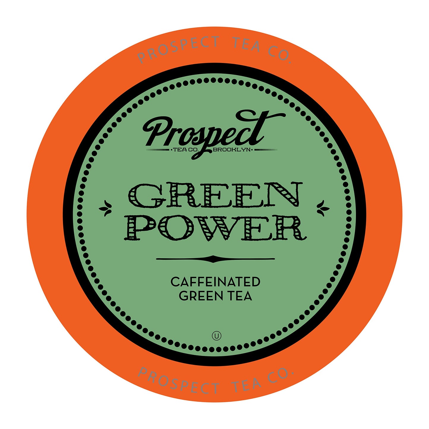 Prospect Tea Co. Green Power Caffeinated Tea Pods, Compatible with K Cup Brewers, 40 Count, Model PTC GP40