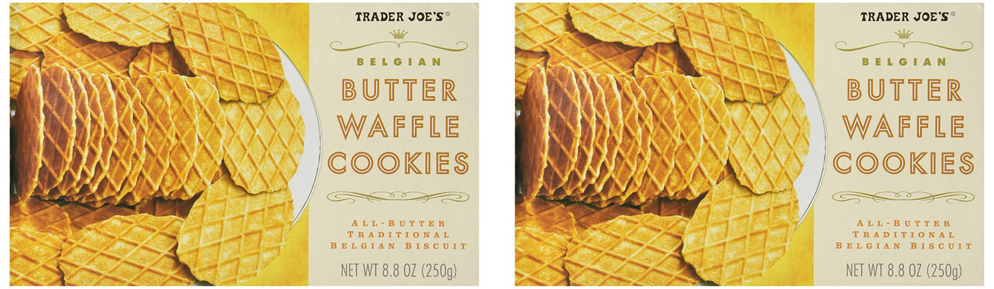 2 Packs Trader Joe'S Belgian Butter Waffle Cookies