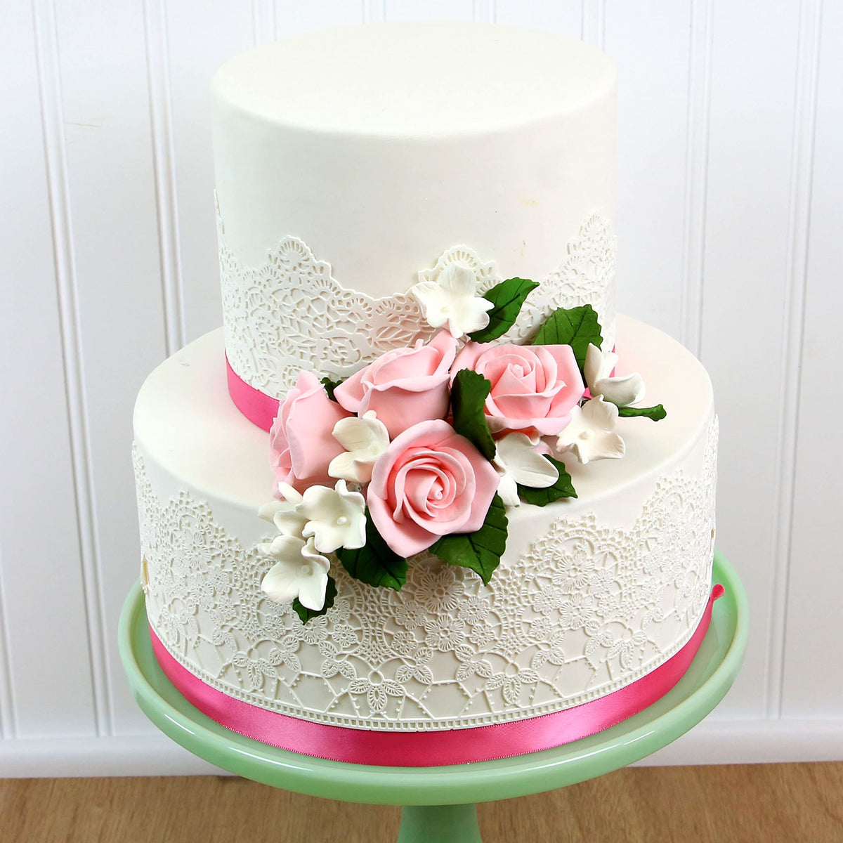 Global Sugar Art Hydrangea Blossom Sugar Cake Flowers, White With Wire, 36 Count By Chef Alan Tetreault