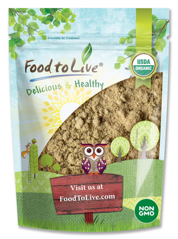 Food To Live Organic Toasted Pumpkin Seeds Protein Powder, 12 Ounces – 60% Protein, Non-Gmo, Pure, Plant Based,Vegan, Kosher, Bulk, Great For Baking, Drinks And Smoothies