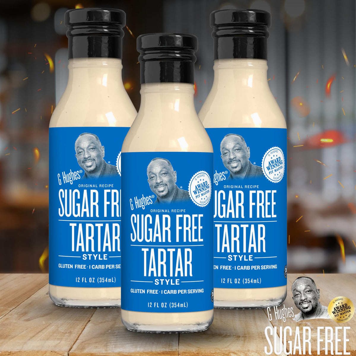 G Hughes Sugar Free, Tartar Style Sauce - Tartar Sauce For Fish, Gluten Free Seafood Sauce, Great Tasting Healthy Sauce, No Adde
