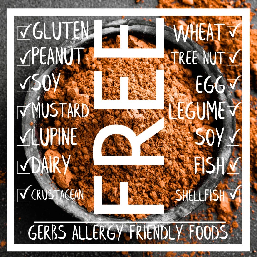 GERBS Dutch Cocoa Powder, 4 lbs, 22-24% Cocoa Butter Fat, Rich Smooth Dutch Process, Allergen-Free, Resealable Bag