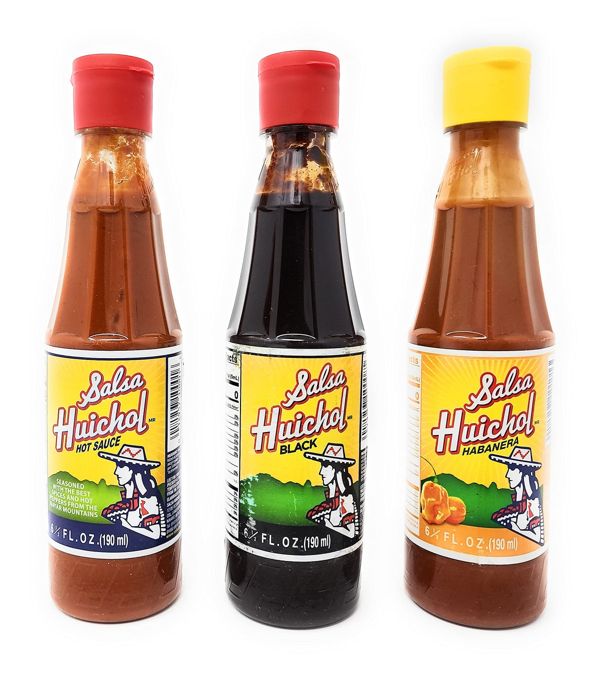 Salsa Huichol Variety Pack (3 Pack) Hot, Habanera, And Negra