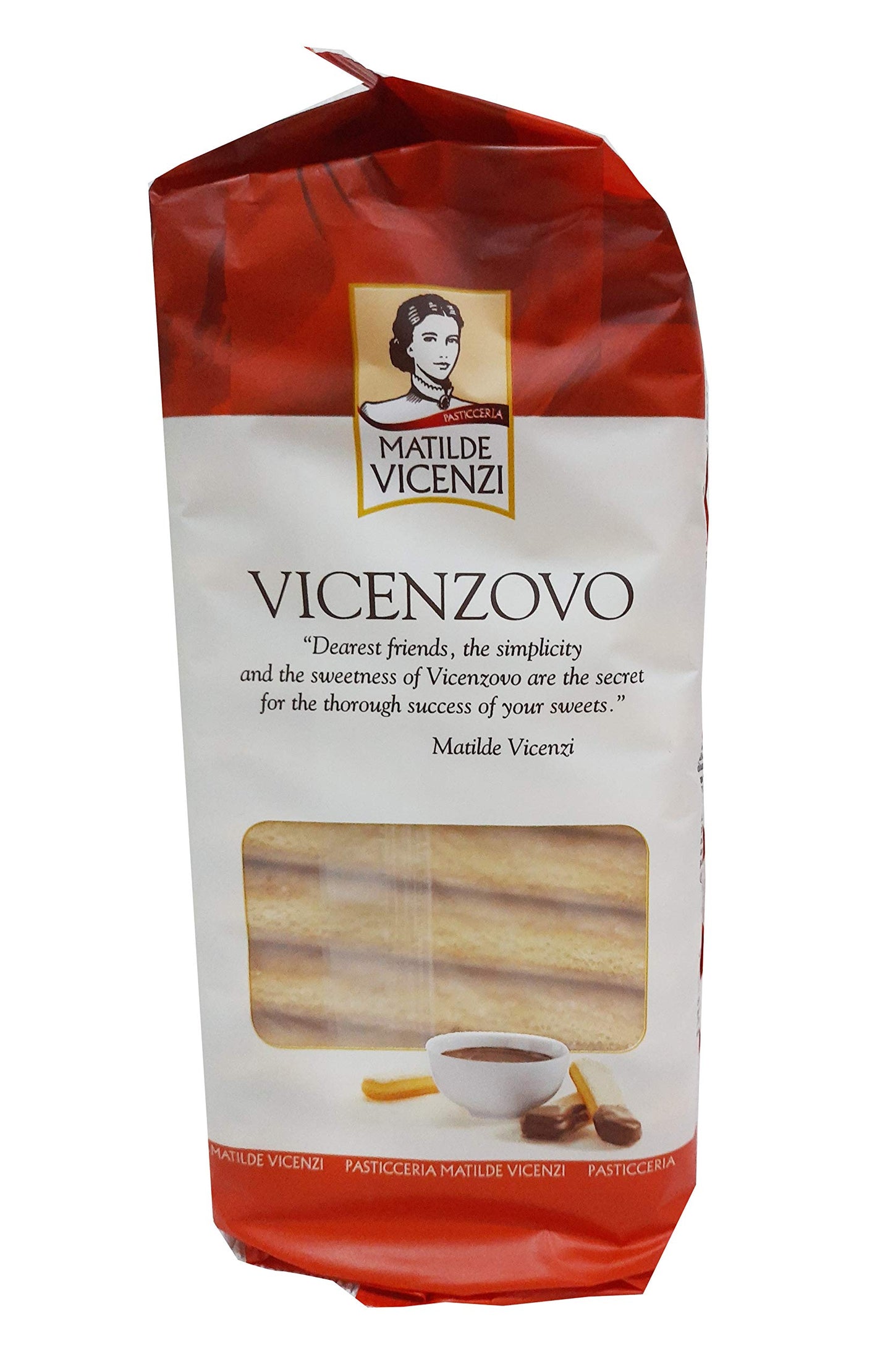 Matilde Vicenzi Vicenzovo Ladyfingers - Classic Italian Biscuits, Ladyfingers Cookies for Tiramisu - Kosher Dairy Cookies - Ital