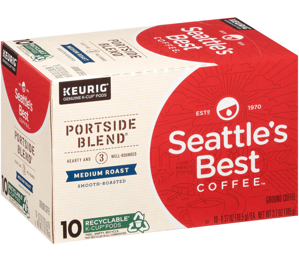 Seattle'S Best Coffee K-Cup Pods, Portside Blend, 10 Ct
