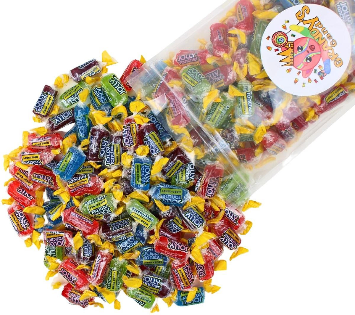 Grandys Candys Jolly Rancher Bulk Assortment Individually Wrapped 7 Pound Blue